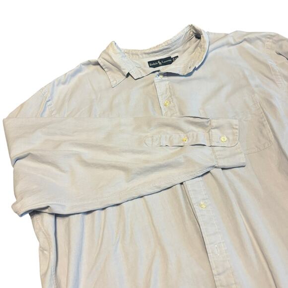 Ralph Lauren 3LT Tall Men’s Blue 100% Cotton Oxford Button Shirt Classic Fit - Picture 1 of 6